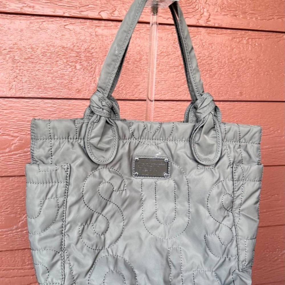 Marc Jacobs Gray Quilted Tote Bag